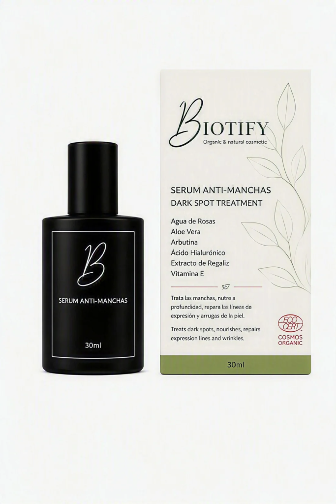 Sérum antimanchas — producto y envase